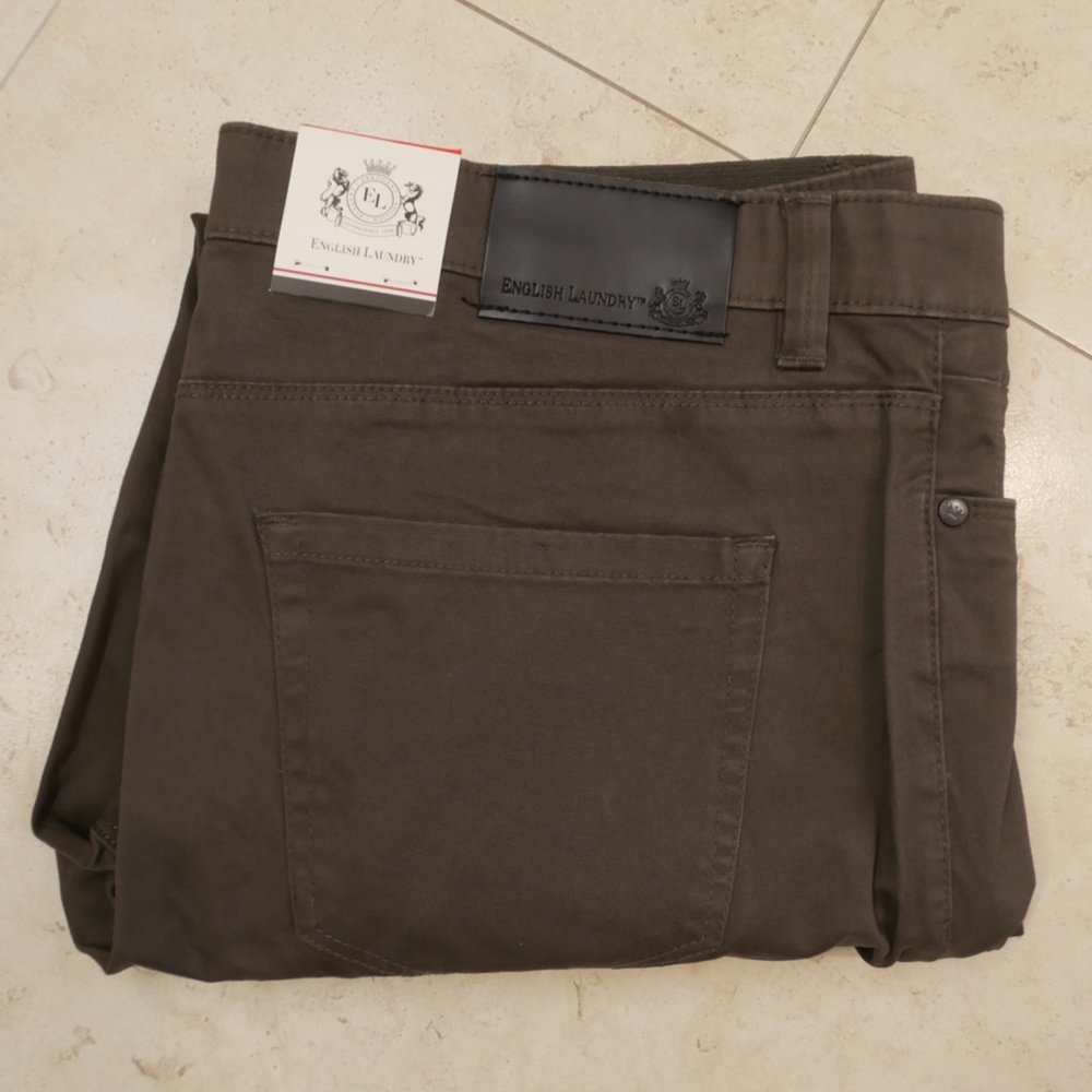 English Laundry Mens 364 Military Green Pants NWOT~